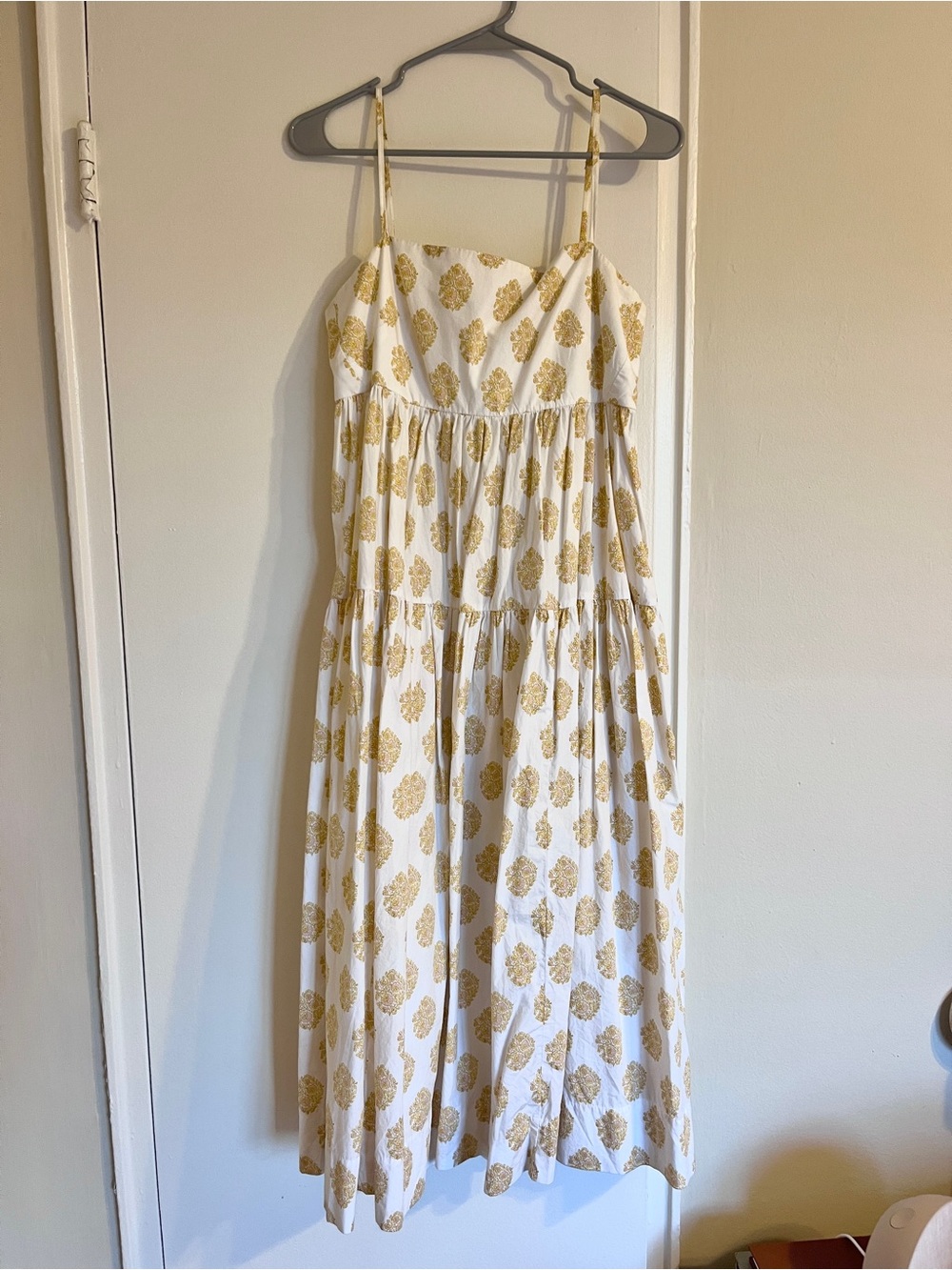 J. Crew Tie-back tiered dress in gathered floral block print - Picture 5 of 8